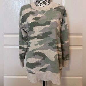 Women’s Aerie Oversized Camo Good Vibes Sweatshirt